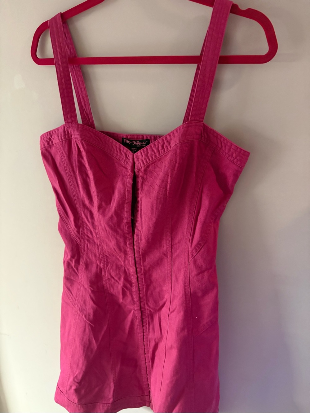 Betsey Johnson size10 pink denim Y2K dress NWT